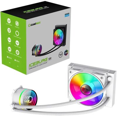 GameMax Iceburg 120mm ARGB CPU-Kühler - Weiß GameMax Iceburg 120mm ARGB CPU-Kühler - Weiß