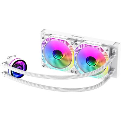 GameMax - Ice Chill 240V - 240mm - ARGB White - CPU Cooler GameMax - Ice Chill 240V - 240mm - ARGB White - CPU Cooler