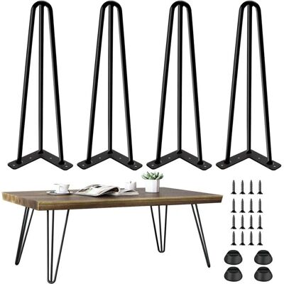 Ulisem - 20 cm fork legs - Black Matte - Tischbeine Ulisem - 20 cm fork legs - Black Matte - Tischbeine