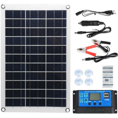 RICEEL - Panel solar 100W LCD 10-100A - Wohnwagen - Outdoor - Solar panel kit RICEEL - Panel solar 100W LCD 10-100A - Wohnwagen - Outdoor - Solar panel kit