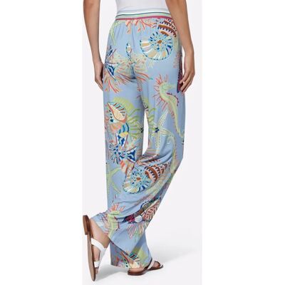 Heine Damen Blau Gemusterte Jerseyhose - Hose Heine Damen Blau Gemusterte Jerseyhose - Hose