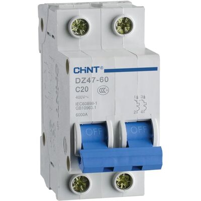 CHINT Modell Eb/c32-1pn-4,5 - Leitungsschutzschalter 32A C-Kurve 2 Module CHINT Modell Eb/c32-1pn-4,5 - Leitungsschutzschalter 32A C-Kurve 2 Module