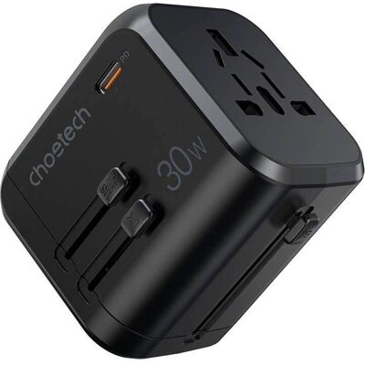 Choetech Reise-Wandladegerät - 30W, GaN, 3 USB-A, 1 USB-C Choetech Reise-Wandladegerät - 30W, GaN, 3 USB-A, 1 USB-C