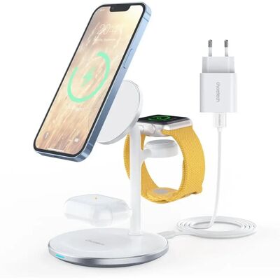 Choetech T585-F 3-in-1 Wireless Ladestation für iPhone 12/13, AirPods Pro, Apple Watch - Weiß Choetech T585-F 3-in-1 Wireless Ladestation für iPhone 12/13, AirPods Pro, Apple Watch - Weiß