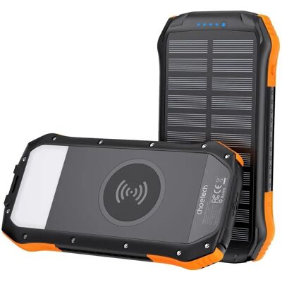Powerbank słoneczny Choetech B659 - 10000mAh, Qi 5W, Wodoszczelny Powerbank słoneczny Choetech B659 - 10000mAh, Qi 5W, Wodoszczelny