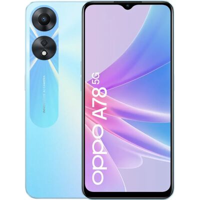 Oppo A78 5G Smartphone - Écran 6.56" - Caméra 50 MP - Android 13 - Bleu - Publicité Oppo A78 5G Smartphone - Écran 6.56" - Caméra 50 MP - Android 13 - Bleu - Publicité