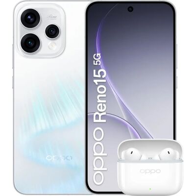 OPPO Reno15 5G Aurora White - Smartphone mit KI-Kamera & 120x Zoom OPPO Reno15 5G Aurora White - Smartphone mit KI-Kamera & 120x Zoom