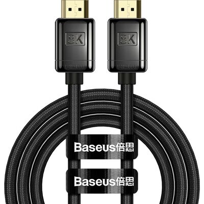 Kabel HDMI Baseus 2m 8K HDR 48Gbps - Typ A HDMI 2.1 Czarny Kabel HDMI Baseus 2m 8K HDR 48Gbps - Typ A HDMI 2.1 Czarny