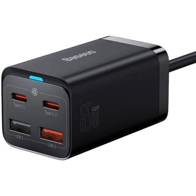 Baseus GaN3 Pro Charger - 65W, Multi-Ports, Black Baseus GaN3 Pro Charger - 65W, Multi-Ports, Black