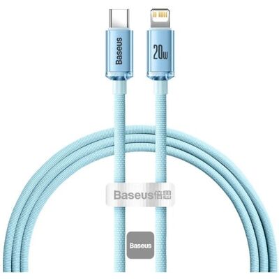 Fialový USB-C Lightning Kabel Crystal Shine Baseus - 1,2m Fialový USB-C Lightning Kabel Crystal Shine Baseus - 1,2m