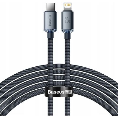 Cabo USB C Lightning Baseus 2m - Carregamento rápido e transferência Cabo USB C Lightning Baseus 2m - Carregamento rápido e transferência