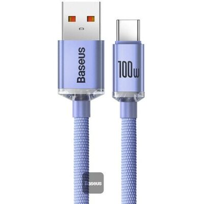 Baseus Crystal Shine USB-Kabel - 1,2m, Lila, Schnelles Laden Baseus Crystal Shine USB-Kabel - 1,2m, Lila, Schnelles Laden