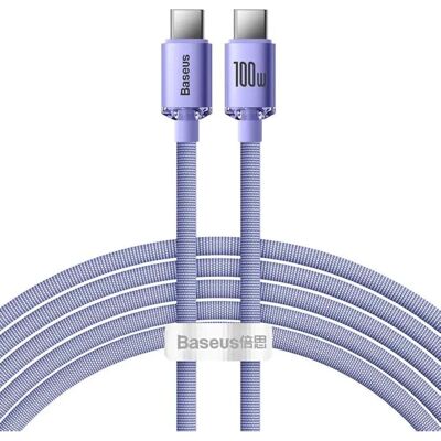 Kabel USB-C na USB-C 100W Fialový - Baseus Kabel USB-C na USB-C 100W Fialový - Baseus