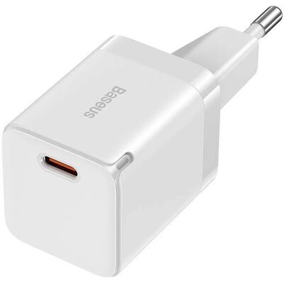 Carregador Rápido Baseus GAN3 - 30W, Branco, Compacto Carregador Rápido Baseus GAN3 - 30W, Branco, Compacto