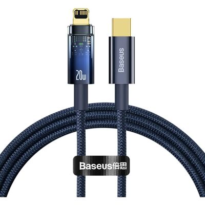 Kabel Explorer USB-C-Lightning 20W 1m Niebieski - Kabel do ładowania Kabel Explorer USB-C-Lightning 20W 1m Niebieski - Kabel do ładowania
