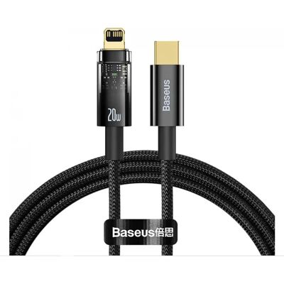 Câble USB-C vers Lightning Baseus Explorer 20W 2m - Arrêt Automatique Câble USB-C vers Lightning Baseus Explorer 20W 2m - Arrêt Automatique