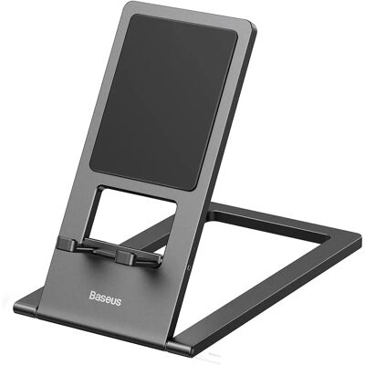 Baseus Faltbarer Metall-Desktop-Halter - Handy/Tablet-Ständer - Grau Baseus Faltbarer Metall-Desktop-Halter - Handy/Tablet-Ständer - Grau