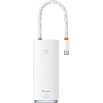 Baseus Station d'accueil USB-C blanche 6-en-1 - 4K HDMI, USB 3.0, SD/TF, PD Baseus Station d'accueil USB-C blanche 6-en-1 - 4K HDMI, USB 3.0, SD/TF, PD