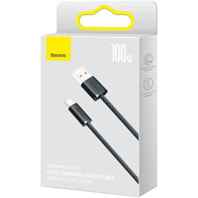 Baseus Značka CALD000616 1m Černá 100W Rychlý USB-C Kabel Baseus Značka CALD000616 1m Černá 100W Rychlý USB-C Kabel