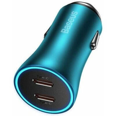 Chargeur voiture bleu Baseus CGJP000003 - Charge rapide Chargeur voiture bleu Baseus CGJP000003 - Charge rapide