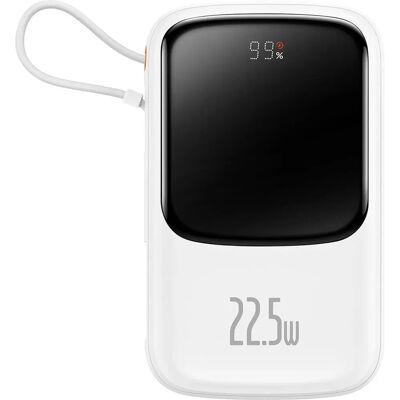 Power Bank Baseus 10000mAh - Charge rapide - Blanc Power Bank Baseus 10000mAh - Charge rapide - Blanc