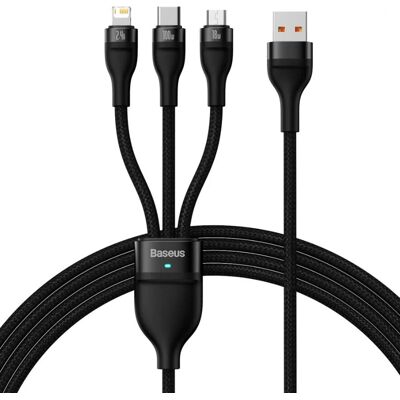 USB Kabel 3v1 Baseus - Rychlé nabíjení a přenos dat USB Kabel 3v1 Baseus - Rychlé nabíjení a přenos dat