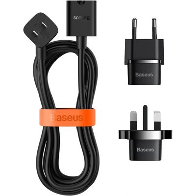 Baseus PowerCombo Kabel - 1m - Schwarz - Unterstützung bis 1500W Baseus PowerCombo Kabel - 1m - Schwarz - Unterstützung bis 1500W