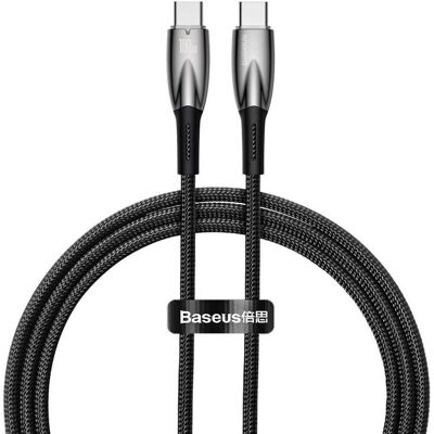 Baseus Glimmer USB-C 100W kábel - 1m - Fekete Baseus Glimmer USB-C 100W kábel - 1m - Fekete