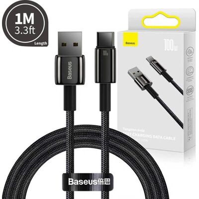 Baseus USB Kabel 1m Hurtig Opladning Sort - USB Kabel Baseus USB Kabel 1m Hurtig Opladning Sort - USB Kabel