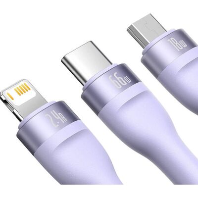 Câble de Données à Charge Rapide 3-en-1 Baseus - USB-C Micro Lightning Câble de Données à Charge Rapide 3-en-1 Baseus - USB-C Micro Lightning