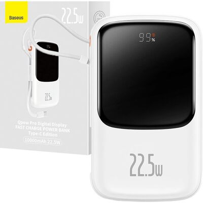 Power Bank s Digitálním Displejem Baseus - 10000mAh, 22,5W, USB-C Power Bank s Digitálním Displejem Baseus - 10000mAh, 22,5W, USB-C