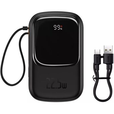 Power Bank Baseus Qpow 20000mAh - Rychlé nabíjení - Černá Power Bank Baseus Qpow 20000mAh - Rychlé nabíjení - Černá