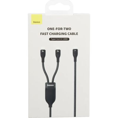 Baseus Schwarzes 2-in-1 USB-C Schnellladekabel - 1,5 m Baseus Schwarzes 2-in-1 USB-C Schnellladekabel - 1,5 m