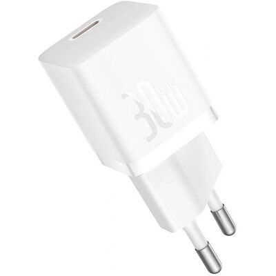 Bílý Baseus GaN5 30W Mini Univerzální Nabíječka - Nabíječka Bílý Baseus GaN5 30W Mini Univerzální Nabíječka - Nabíječka