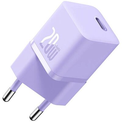 Mini nabíječka GaN5 20W od Baseus - Rychlé nabíjení, kompaktní, fialová Mini nabíječka GaN5 20W od Baseus - Rychlé nabíjení, kompaktní, fialová
