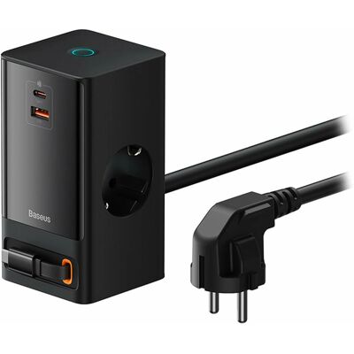 Baseus PowerCombo 65W Black Power Strip - Charging Station Baseus PowerCombo 65W Black Power Strip - Charging Station