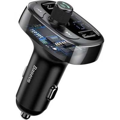 Reproductor MP3 Bluetooth Baseus para coche - S-09, USB doble, Negro Reproductor MP3 Bluetooth Baseus para coche - S-09, USB doble, Negro