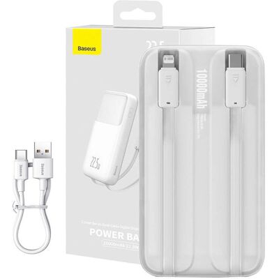 Powerbank Baseus Comet 10000mAh - Chargement rapide - 2 câbles Powerbank Baseus Comet 10000mAh - Chargement rapide - 2 câbles