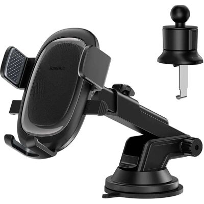 Černý Držák na Telefon Baseus - Model C40351600113-00 - Autonosič Černý Držák na Telefon Baseus - Model C40351600113-00 - Autonosič