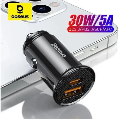 BASEUS - Bas192 - 30W - USB PD - Autolader BASEUS - Bas192 - 30W - USB PD - Autolader