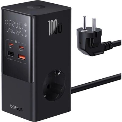 Baseus PowerCombo Tour Noire Multiprise - Type de puissance Baseus PowerCombo Tour Noire Multiprise - Type de puissance