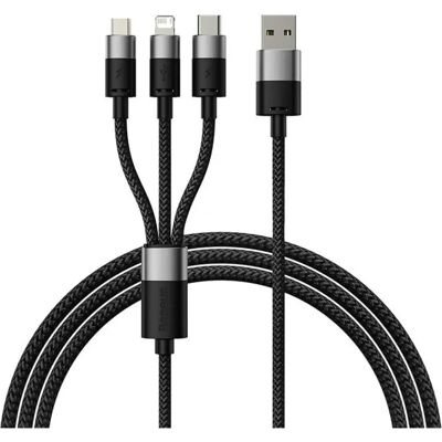 Baseus Starspeed USB Töltőkábel - 0,6M - 3 az 1-ben Baseus Starspeed USB Töltőkábel - 0,6M - 3 az 1-ben