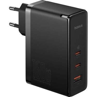 Baseus GaN5 Pro 160W Dual USB-C & USB-A Snellader Baseus GaN5 Pro 160W Dual USB-C & USB-A Snellader