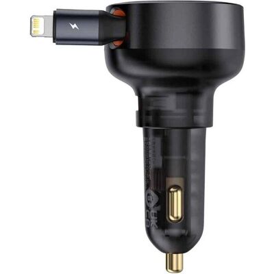 Chargeur voiture Baseus Enjoyment Pro 55W - Double Port, Câble Rétractable Chargeur voiture Baseus Enjoyment Pro 55W - Double Port, Câble Rétractable