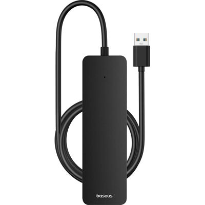 Baseus UltraJoy Serie 4 Poorten USB 3.0 - USB Hub, Zwart Baseus UltraJoy Serie 4 Poorten USB 3.0 - USB Hub, Zwart