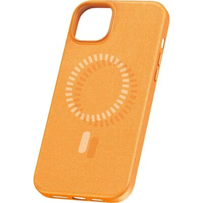 Coque Magnétique Baseus Fauxther Series - iPhone 15 Pro Orange Coque Magnétique Baseus Fauxther Series - iPhone 15 Pro Orange