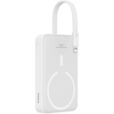 Baseus Fehér MagSafe Mini Power Bank 10 000mAh - Power Bank, Vezeték nélküli Baseus Fehér MagSafe Mini Power Bank 10 000mAh - Power Bank, Vezeték nélküli