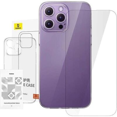 Coque transparente Baseus iPhone 14 Pro Max+ verre trempé - Étui smartphone Coque transparente Baseus iPhone 14 Pro Max+ verre trempé - Étui smartphone