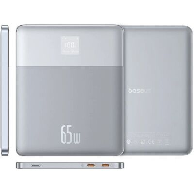 Power Bank Baseus Blade2 - 12000mAh, Prata, Carregamento rápido, Display digital Power Bank Baseus Blade2 - 12000mAh, Prata, Carregamento rápido, Display digital