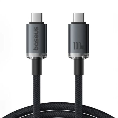 Baseus Zwart USB-C naar USB-C Kabel 1,5m - Kabel Baseus Zwart USB-C naar USB-C Kabel 1,5m - Kabel
